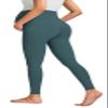 JOYSPELS Smooth Feeling Maternity Leggings Over The Belly with Pockets Workout Pregnancy Leggings Teal Blue view 3