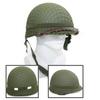 WWII US WW2 M1 Helmet Steel Shell with Net Cover Chin Strap view 2