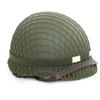 WWII US WW2 M1 Helmet Steel Shell with Net Cover Chin Strap view 3