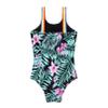 YONGHS Kids Girls Cute Swimsuit Floral Bikini Romper Strapped Ruffle Swimwear One Piece Bathing Suit Green Lily 4 Years view 4