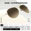 KALIYADI Polarized Aviator Sunglasses for Men Women Metal Sun glasses UV Blocking (Brown Gradient, 62mm) view 3