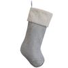 DUO ER 5pcs Silver 3D Embossing Christmas Socks Gift Bag Xmas Stockings Christmas Supplies Socks Mouth White Lamb Wool view 1