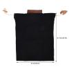 Aqur2020 Leather Foraging Pouch, Belt Foraging Bag Wide Applicability for Fruit Collecting for Camping(Black) view 2