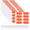 Sumind 48 Pairs Eye Strips Sports Eye Stickers Breathable Strips with 1 White Pencil for Baseball Football Softball Fans on Game Day (Orange) view 1