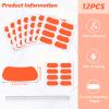 Sumind 48 Pairs Eye Strips Sports Eye Stickers Breathable Strips with 1 White Pencil for Baseball Football Softball Fans on Game Day (Orange) view 2