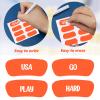 Sumind 48 Pairs Eye Strips Sports Eye Stickers Breathable Strips with 1 White Pencil for Baseball Football Softball Fans on Game Day (Orange) view 3