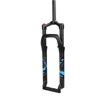 Jejy 20inch 26inch Air Fat Fork Fit 4.0" Tire Snow Beach Bike, Suspension Forks Straight Tube Bicycle Shock Absorber (Color : Blue Label, Size : 20)