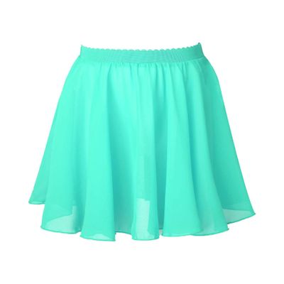 Oyolan Kids Girls Ballet Dance Collection Circular Pull-On Mini Wrap Skirt t Classic Chiffon Over Scarf Tutu Skirts Lake Blue 1-6 Years