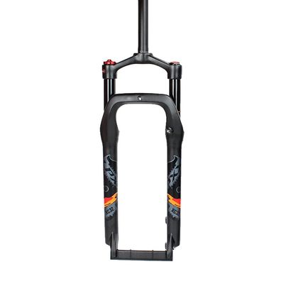 Jejy 20inch 26inch Air Fat Fork Fit 4.0" Tire Snow Beach Bike, Suspension Forks Straight Tube Bicycle Shock Absorber (Color : Grey Orange Label, Size : 20)