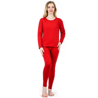 HEROBIKER Women's Thermal Underwear Set Ultra Soft Top & Bottom Base layer Long Johns Winer Warm with Fleece Lined (X-Small, Red)