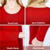 HEROBIKER Women's Thermal Underwear Set Ultra Soft Top & Bottom Base layer Long Johns Winer Warm with Fleece Lined (X-Small, Red) view 4