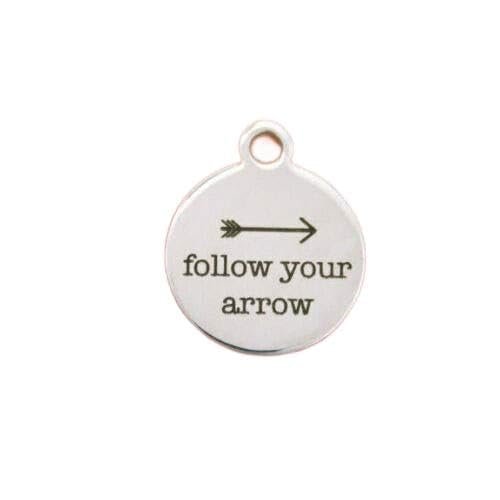 1 Charms Dreams Stainless Steel Charm - Follow Your Arrow