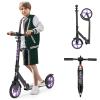 WAYPLUS Kick Scooter for Ages 6+,Kid, Teens & Adults. Max Load 240 LBS. Foldable, Lightweight, 8IN Big Wheels for Kids, Teen and Adults, 4 Adjustable Levels. Bearing ABEC9 view 1