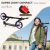 WAYPLUS Kick Scooter for Ages 6+,Kid, Teens & Adults. Max Load 240 LBS. Foldable, Lightweight, 8IN Big Wheels for Kids, Teen and Adults, 4 Adjustable Levels. Bearing ABEC9 view 2