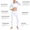 PISIQI Thermal Underwear Men Long Johns Set Ultra-Soft with Fleece Lined Base Layer Winter Skiing Warm Top & Bottom White view 2