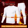 PISIQI Thermal Underwear Men Long Johns Set Ultra-Soft with Fleece Lined Base Layer Winter Skiing Warm Top & Bottom White view 4