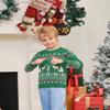 Aiboria Girl's Matching Family Ugly Christmas Reindeer Snowflakes Pullover Sweater view 4