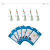 Luroad 10pcs Mackerel Feathers Rigs, Pre Tied Sea Fishing Rigs with Luminous Beads Bionic Flying Insects Lure Rig (Hook Size 12, Fluro Flasher - 10pcs) view 1