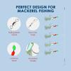 Luroad 10pcs Mackerel Feathers Rigs, Pre Tied Sea Fishing Rigs with Luminous Beads Bionic Flying Insects Lure Rig (Hook Size 12, Fluro Flasher - 10pcs) view 3