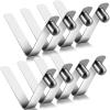 Moxweyeni 8 Pieces Push Button Spring Clips Tent Pole Clips Stainless Steel Kayak Paddle Spring Snap Fasteners Locking Tube Pin for Camping Kayak Paddle Tent Pole(Silver,8mm) view 1