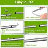 Moxweyeni 8 Pieces Push Button Spring Clips Tent Pole Clips Stainless Steel Kayak Paddle Spring Snap Fasteners Locking Tube Pin for Camping Kayak Paddle Tent Pole(Silver,8mm) view 3