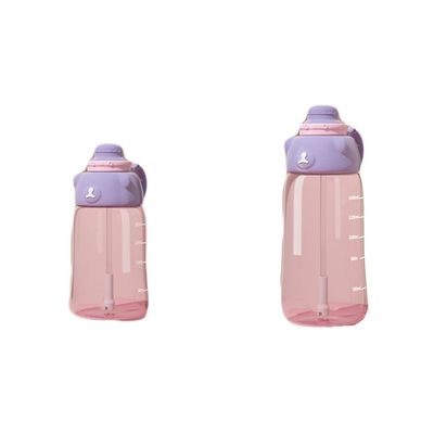 Water Bottle 42.2oz/56.3oz Water Bottle Large Capacity Water Volume Scale Portable Sports Bottle for Kids & Students Water Jug (Color : Purple, Size : Large-56.3oz)