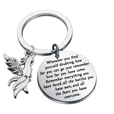 TIIMG Rising Phoenix Inspirational Gifts Phoenix Keychain New Beginning Jewelry Gift For Women Wife Lover (Phoenix whenever).