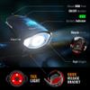 2 Pack Bike Lights Set with Horn 1400LM USB Rechargeable Bicycle Headlight & Tail Light & Horn Waterproof 3 Lighting Modes Fits Various Bicycles for Road and MountainBlack+Black view 2