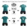 ORKY Boys Soccer Jersey, Custom Made Name Number Shirt for Girls Season Tournament, Quick Dry Kids School Team Uniform(Green 120cm) view 3