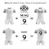 ORKY Boys Soccer Jersey, Custom Made Name Number Shirt for Girls Season Tournament, Quick Dry Kids School Team Uniform(White 160cm) view 3