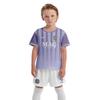 ORKY Boys Soccer Jersey, Custom Made Name Number Shirt for Girls Season Tournament, Quick Dry Kids School Team Uniform(Light Purple 130cm) view 1
