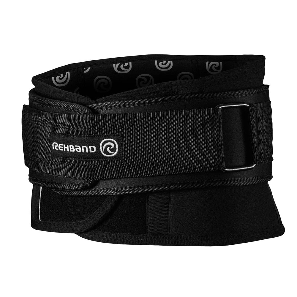 Rehband X-RX Back Support, Heavy weightlifting support 7mm neoprene, 2-in-1 back support with integrated lifting belt for heavy weight lifting workouts, Colour:Black, Size:X-Large