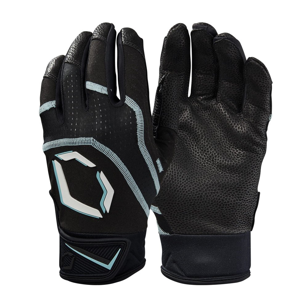 EvoShield Adult Khaos Batting Gloves - Black X-Large