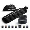 Adjustable Ankle Weights 1-5/10/15/20LBS Pair with Carry Bag - Breathable Fabrics, Reflective Trim - Strength Training Leg Wrist Arm Ankle Walking Weights Sets for Women Men Kids view 1