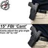Black Scorpion Gear OWB Kydex Paddle Holster fits SW M&P Shield Plus 4in (Black, Right-Hand Draw) view 3