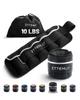 Adjustable Ankle Weights 1-5/10/15/20LBS Pair with Carry Bag - Breathable Fabrics, Reflective Trim - Strength Training Leg Wrist Arm Ankle Walking Weights Sets for Women Men Kids view 1