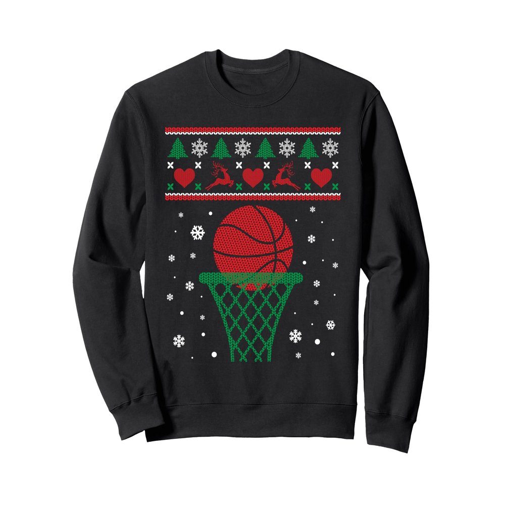 Basketball Christmas Ugly Sweater For Basketball Player Sweatshirt