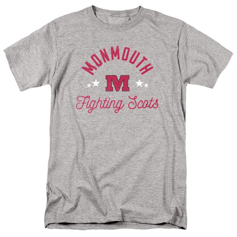 Monmouth College Official Fighting Scots Unisex Adult T Shirt,Athletic Heather, 4X-Large