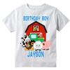 Farm Animals Personalized Family Birthday Party Shirts, White, All Sizes (5T) view 1