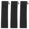 Tent Pole Bag 19inch Trekking Poles Carrying Bag Replacement Case for Walking Stick Black 3PCS view 1