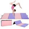 BLKMTY Gymnastics Mat - 4'x6'x2" Folding Exercise Mat with Carrying Handles for Gymnastics, Yoga & Workout, CM view 1