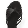 SWDZM Women's Latin Dance Shoes Satin Ballroom Salsa Performence Practice Dance Shoes,Heel-7CM,EM213 Black 7.5 US view 3