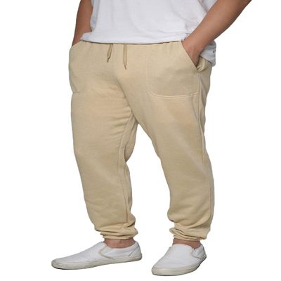 URBANJ Men's Casual Lightweight Fleece Jogger Sweatpants Lounge Pants (2XL, 078 Beige)