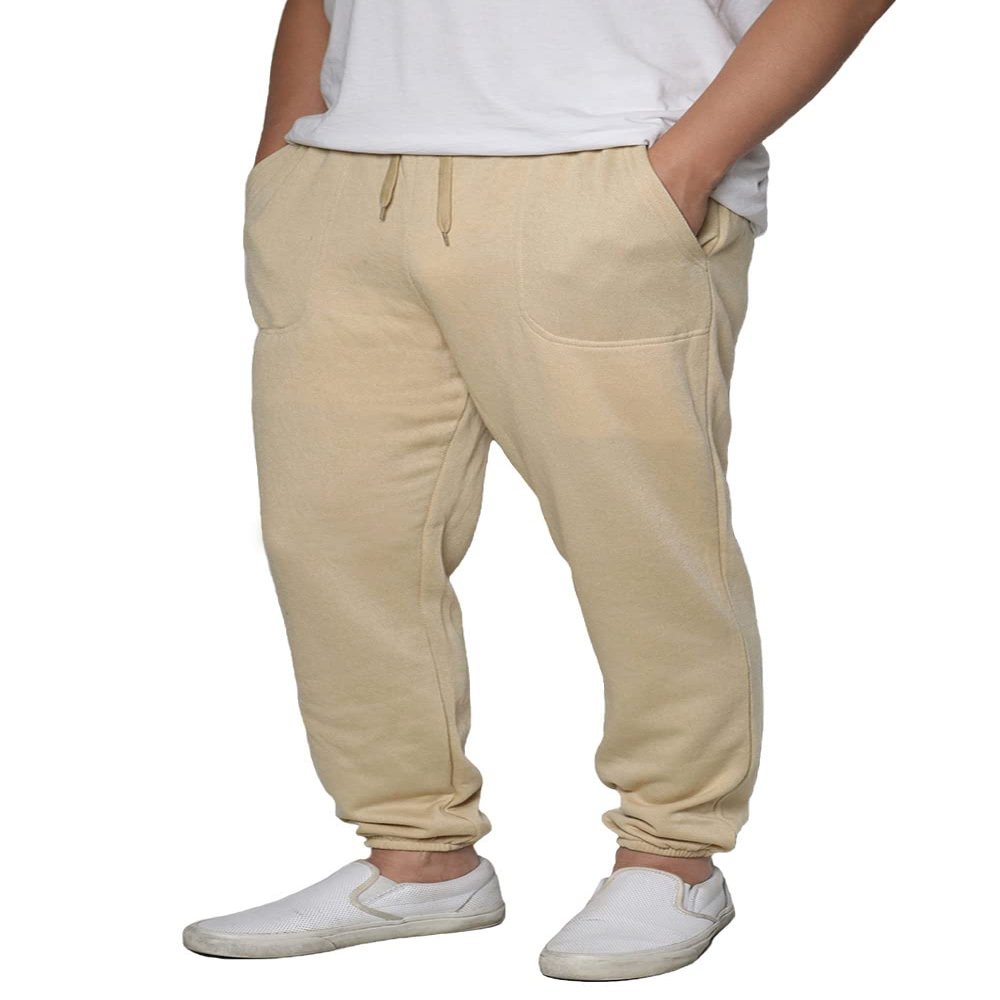 URBANJ Men's Casual Lightweight Fleece Jogger Sweatpants Lounge Pants (2XL, 078 Beige)