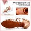 TINRYMX Girls&Women Latin Dance Shoes Silk Ballroom Salsa Tango Professional Performance Practice Dance Shoes, WZSP234-XGG-Pink-4,US 5.5 view 4