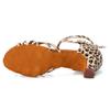 SWDZM Women's Latin Dance Shoes Satin Ballroom Salsa Performence Practice Dance Shoes,Heel-5CM,EM213 Leopard 5.5 US view 4