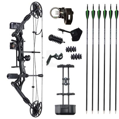 AMEYXGS Archery Compound Bow and Arrows Set 30-70lbs Hunting Bow Competition Practice Bow Max Speed 320 fps Adult Archery Shooting Set-Right Hand
