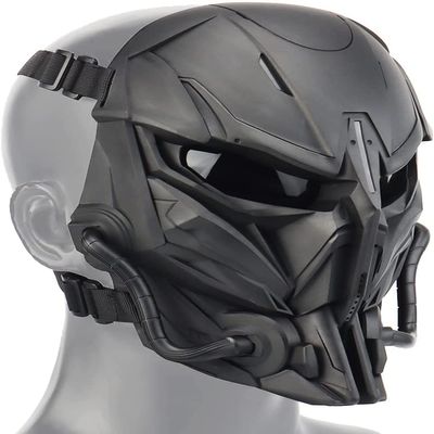 Airsoft Mask Skull Full Face Tactical Mask, with PC Lens Anti-Impact Dual Mode Wearing Design Adjustable Shoulder Strap
