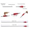 30/31 Inch Carbon Arrow Spine 400 500 600 Natural Turkey Feather Competition Target Practice Hunting Arrow for Traditional Long Recurve Bow and Compound Bow 12Pcs (30 Inch,Spine 500) view 2
