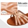 TINRYMX Girls&Women Latin Dance Shoes Silk Ballroom Salsa Tango Professional Performance Practice Dance Shoes, WZSP234-XGG-Pink-4,US 3 view 2